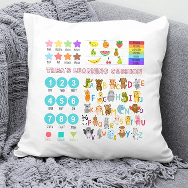 Customisable Learning Pillow for Children - Interactive Bedroom Accessory - Educational Fun - DENMARY